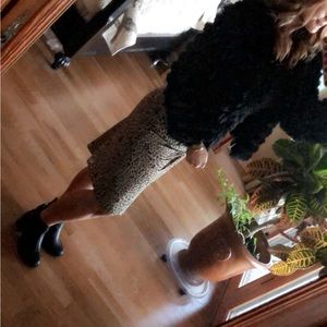 by together midi tight cheetah skirt with side zipper! Super cute!